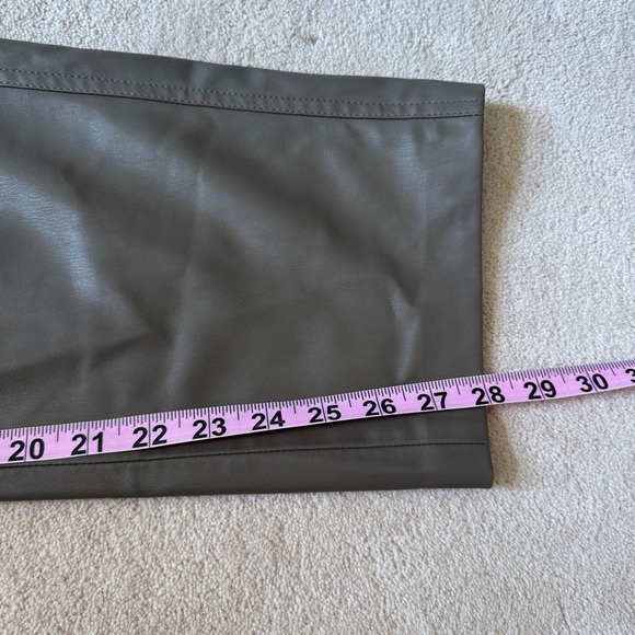 AG Cleo High Waist Kick Flare Faux Leather Pants “Natural” color 28 - Picture 10 of 10